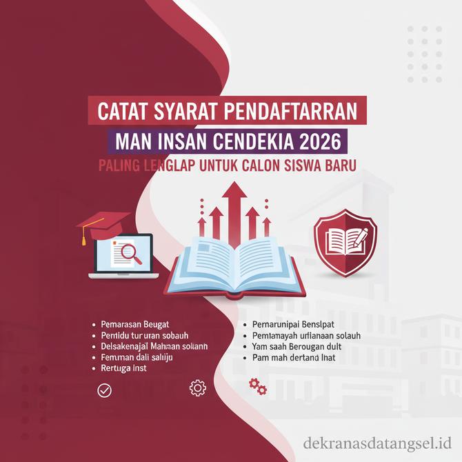 Thumbnail: Catat Syarat Pendaftaran Masuk MAN Insan Cendekia 2026 Paling Lengkap Untuk Calon Siswa Baru