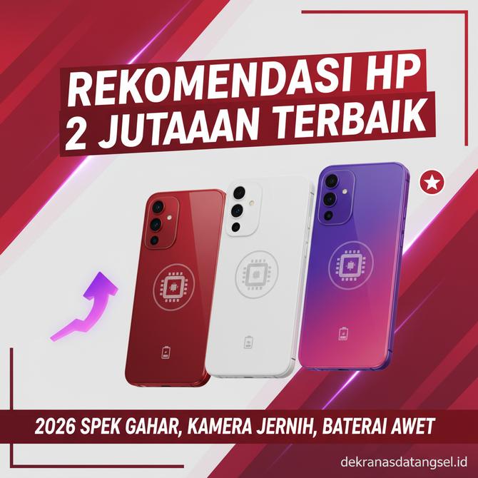 Thumbnail: Daftar Rekomendasi HP 2 Jutaan Terbaik 2026 Punya Spek Gahar Kamera Jernih dan Baterai Awet
