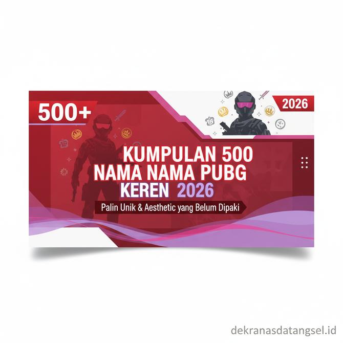 Thumbnail: Kumpulan 500 Nama PUBG Keren 2026 Paling Unik dan Aesthetic yang Belum Dipakai Sama Sekali