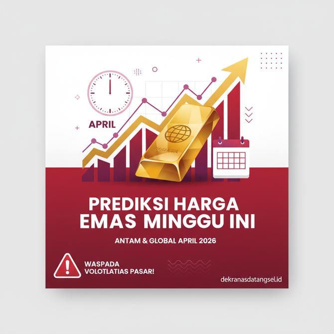Thumbnail: Prediksi Pergerakan Harga Emas Antam dan Global Minggu Ini April 2026 Waspada Volatilitas Pasar!