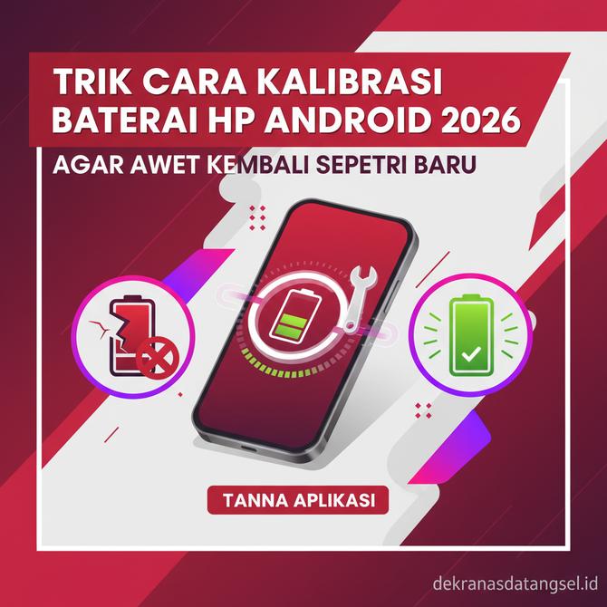 Thumbnail: Trik Cara Kalibrasi Baterai HP Android 2026 Agar Awet Kembali Seperti Baru Tanpa Aplikasi